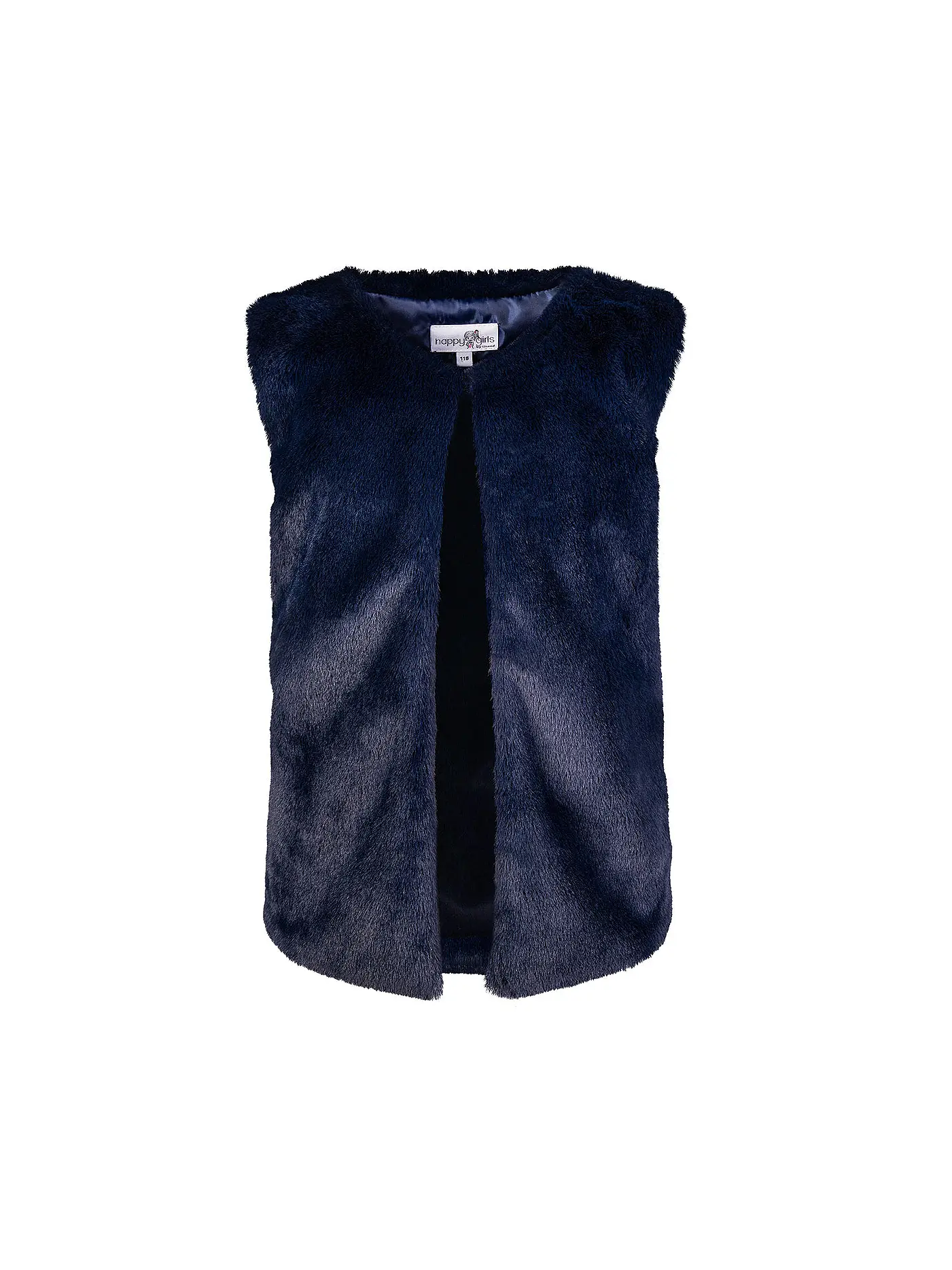 EISEND | Mächen Gilet in Felloptik | dunkelblau
